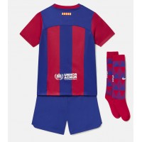 Dres Barcelona Domaci za djecu 2023-24 Kratak Rukav (+ kratke hlače)